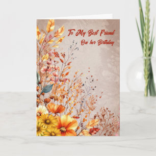 Autumn Arrangement Birthday Card