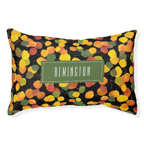 Autumn Aspen Leaf Pattern Green Personalized