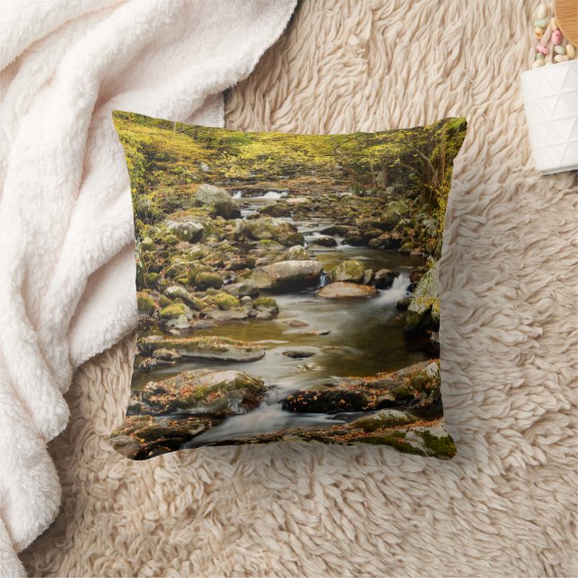 Autumn at Big Creek Throw Pillow (Blanket)