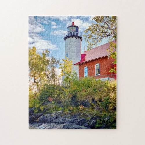 Autumn at Eagle Harbor Lighthouse Jigsaw Puzzle