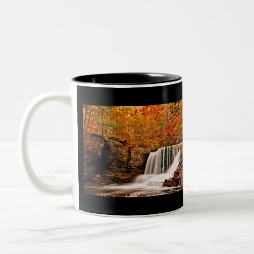 Autumn at Factory Falls Two_Tone Coffee Mug