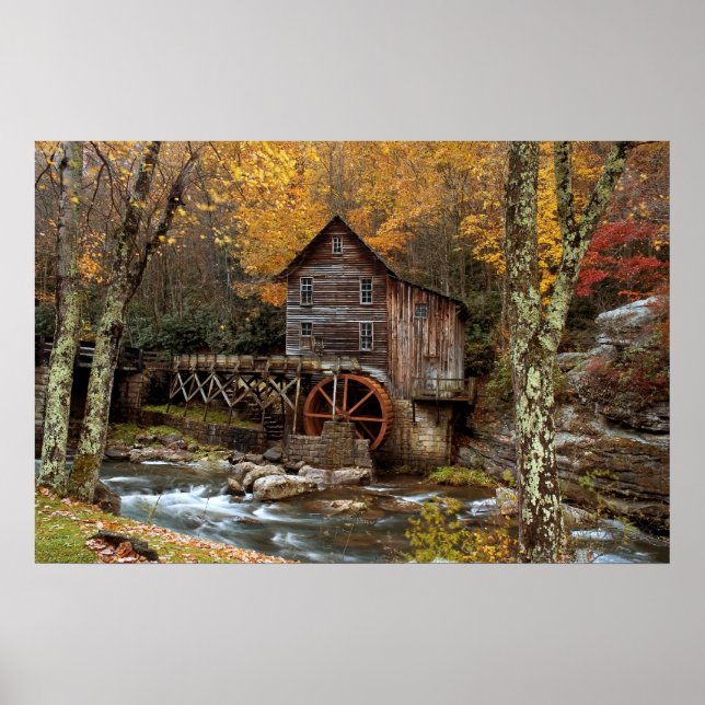 Autumn  At The Grist Mill  Print (Front)
