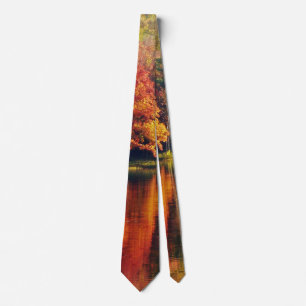 Autumn at the Lake Neck Tie
