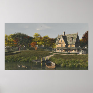 Autumn at the Lake Poster