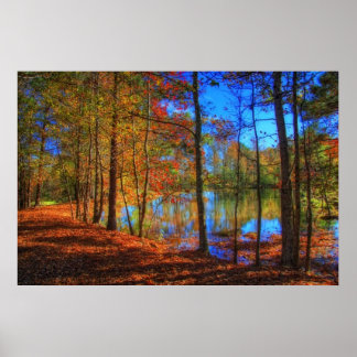 Autumn at the Lake Poster