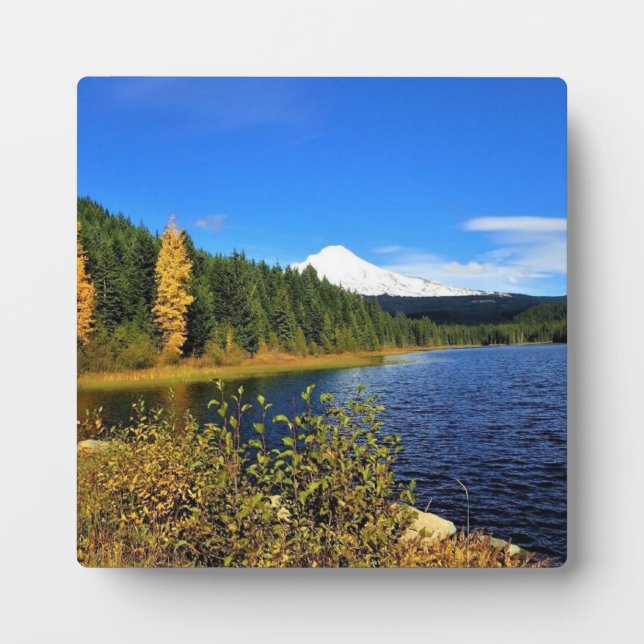 Autumn at Trillium Lake, OR Plaque (Front)