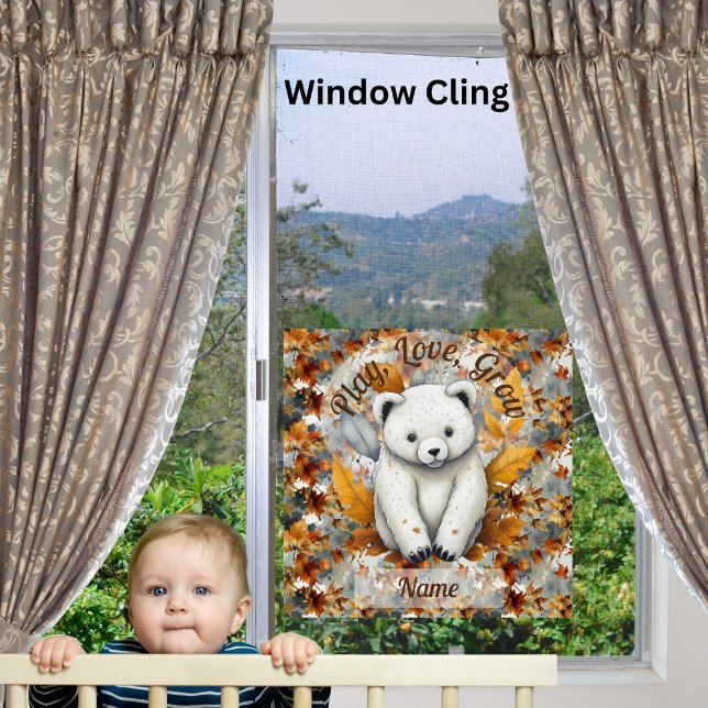 Autumn Baby Bear Window Cling (Creator Uploaded)