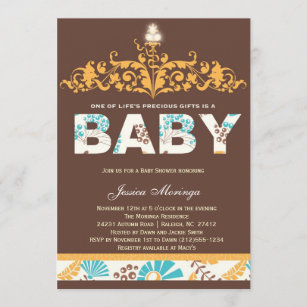 Autumn Baby Fall Couture Baby Shower Invitation