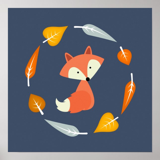 Autumn Baby Fox Poster (Front)