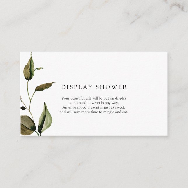 Autumn Baby Shower Display Shower insert card (Front)