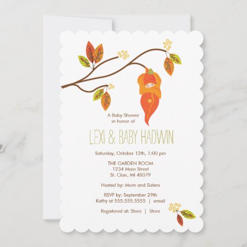 Autumn Baby Shower Invitation  |  Neutral