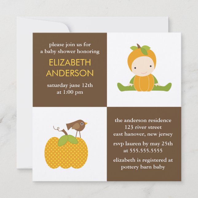 Autumn Baby Shower Invitations (Front)