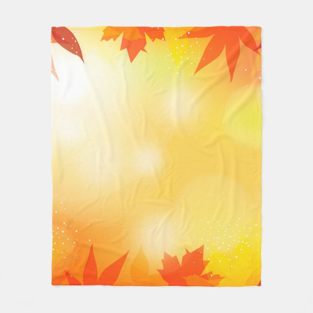 Autumn background bokeh fall nature fleece blanket (Front)