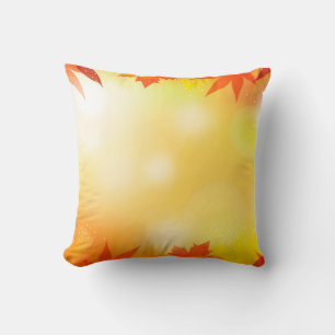Autumn background bokeh fall nature throw pillow