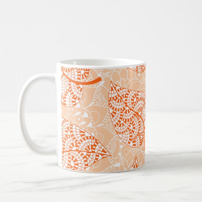 Autumn background. Leaf seamless patternbackground Coffee Mug (Left)