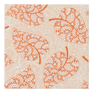 Autumn background. Leaf seamless patternbackground Faux Canvas Print
