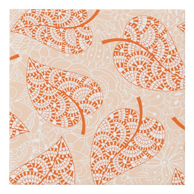Autumn background. Leaf seamless patternbackground Faux Canvas Print (Front)