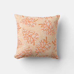 Autumn background. Leaf seamless patternbackground Throw Pillow