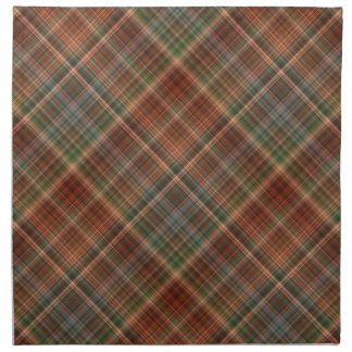 Autumn Baldcypress Orange, Red, and Green Plaid Cloth Napkin