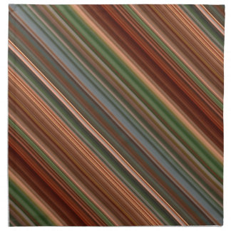 Autumn Baldcypress Rust, Peach, and Green Stripe Cloth Napkin