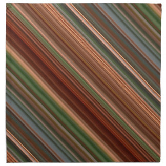 Autumn Baldcypress Rust, Peach, and Green Stripe Cloth Napkin