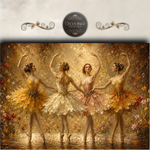 Autumn Ballet Ensemble Decoupage Tissue Paper