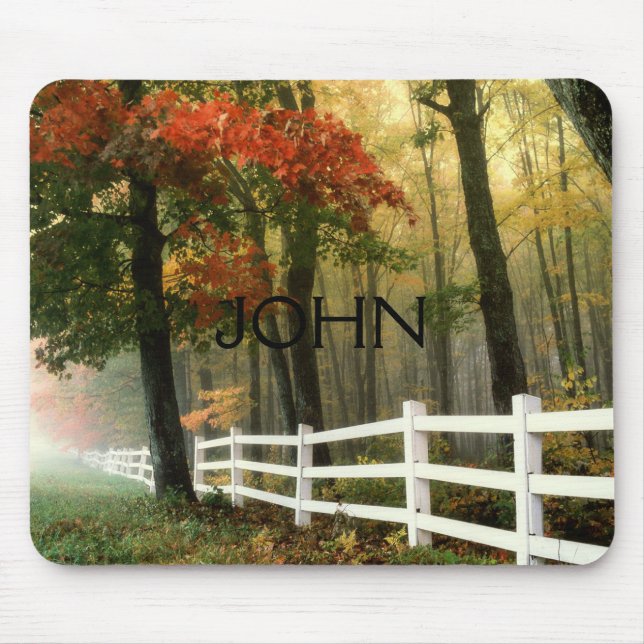Autumn Banner Personalized Mouse Pad (Front)