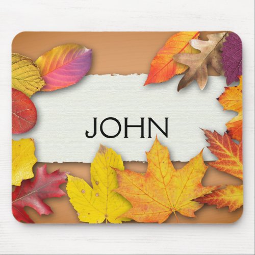 Autumn Banner Personalized Mouse Pad