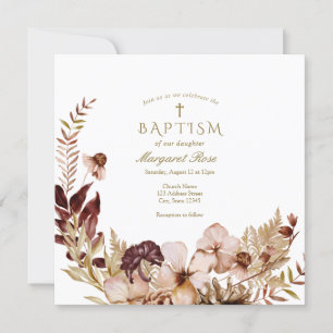 Autumn Baptism Invitation
