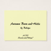 Autumn Barn and Hills ATC (Back)