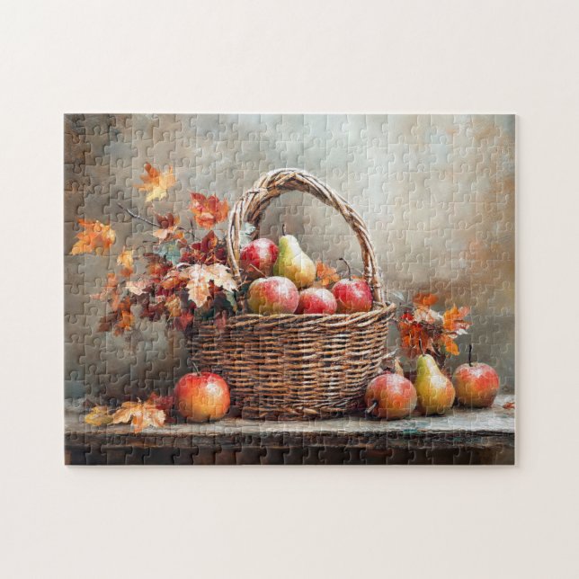 Autumn Basket of Fruits Jigsaw Puzzle (Horizontal)