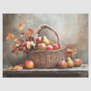 Autumn Basket of Fruits Tissue Paper