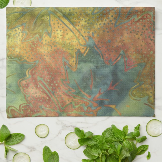 Autumn Batik Kitchen Towel (Folded)
