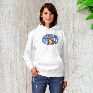 Autumn Bear with Falling Leaves Hoodie