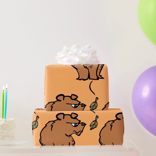 Autumn Bear Wrapping Paper