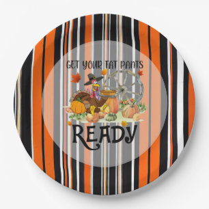 Autumn Beautiful Modern Thanksgiving Collection Paper Plates