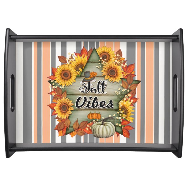 Autumn Beautiful Trendy Thanksgiving Collection Serving Tray (Front)