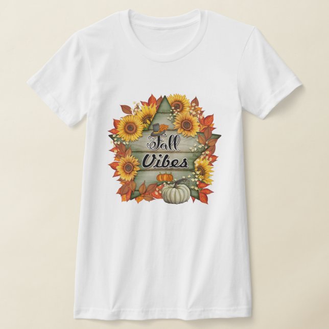 Autumn Beautiful Trendy Thanksgiving Collection T-Shirt (Laydown)
