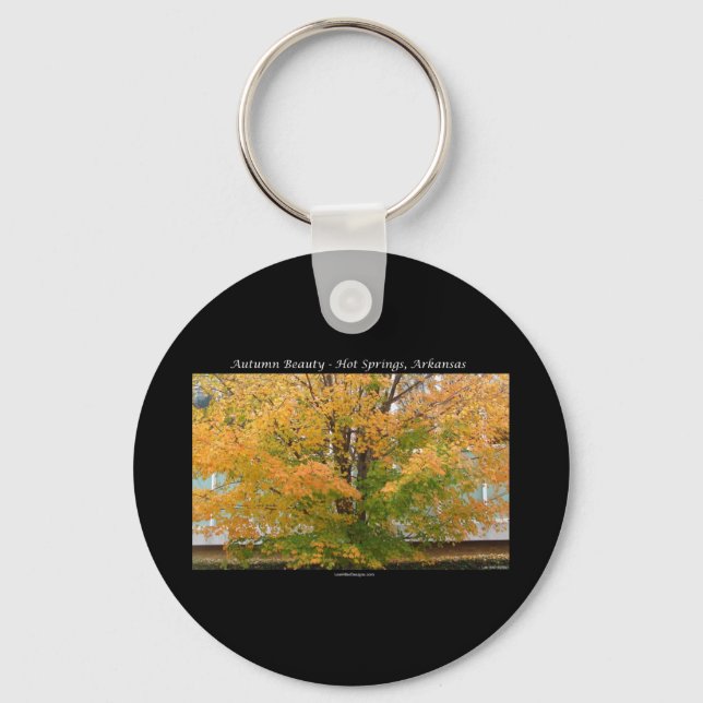 Autumn Beauty Hot Springs, Arkansas Apparel Gifts Keychain (Front)