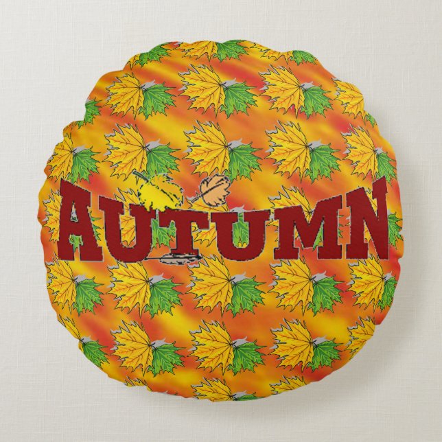 Autumn Beauty - Round Pillow (Front)