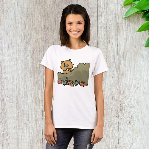 Autumn Beaver Hiding T_Shirt