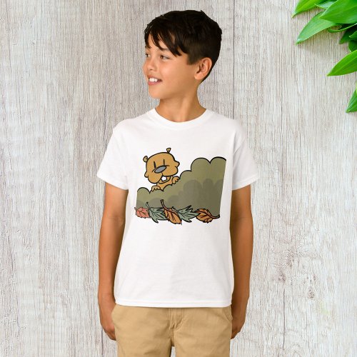Autumn Beaver Hiding T_Shirt