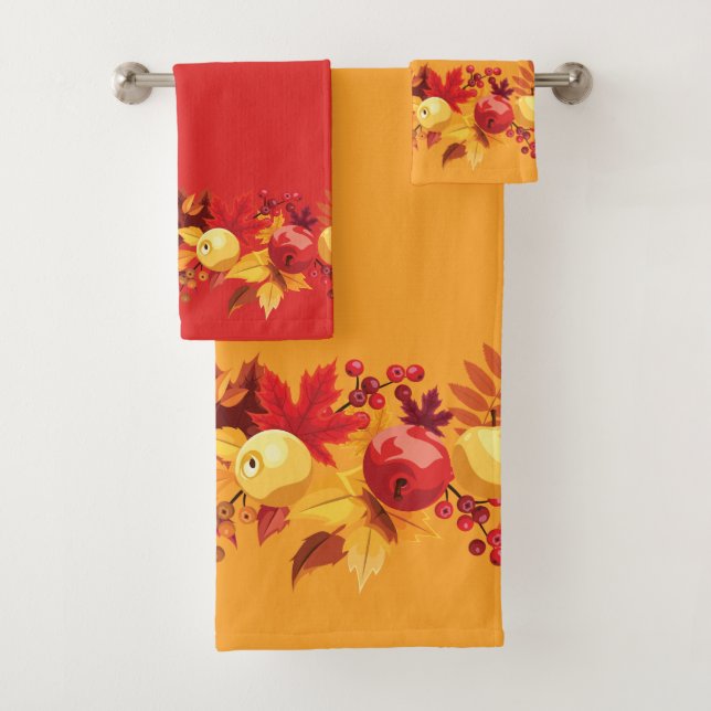 Autumn Berries Bathroom Towel Set (Insitu)