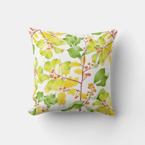 Autumn Berries on a Throw Pillow