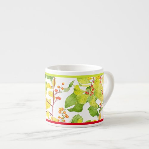 Autumn Berries on an Espresso Mug