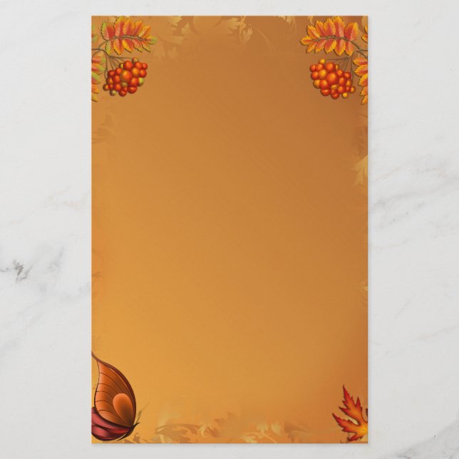 Autumn Berries Stationery (Front)