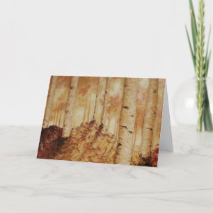 Autumn Birch Greeting Card by Artist Alison Galvan