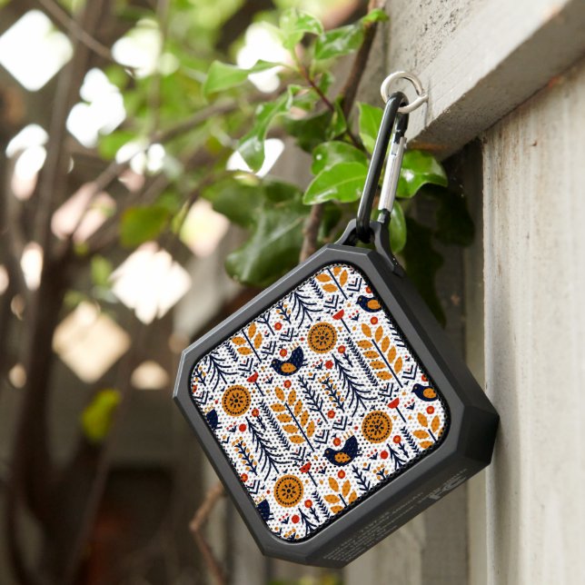Autumn Bird Folk Art Pattern Bluetooth Speaker (Inisitu)