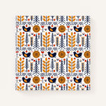 Autumn Bird Folk Art Pattern Notebook