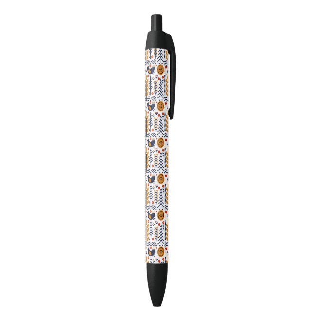 Autumn Bird Folk Art Pattern Pen (Bottom (Vertical))